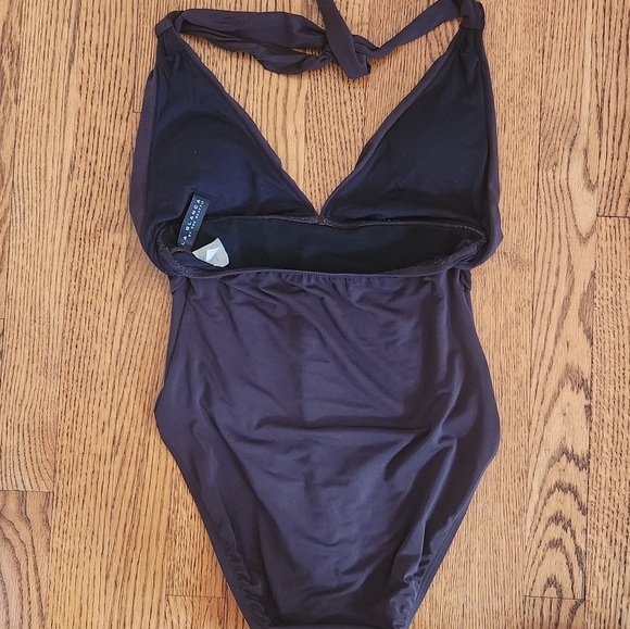 LA BLANCA Brown one piece swim 6 - Picture 3 of 4